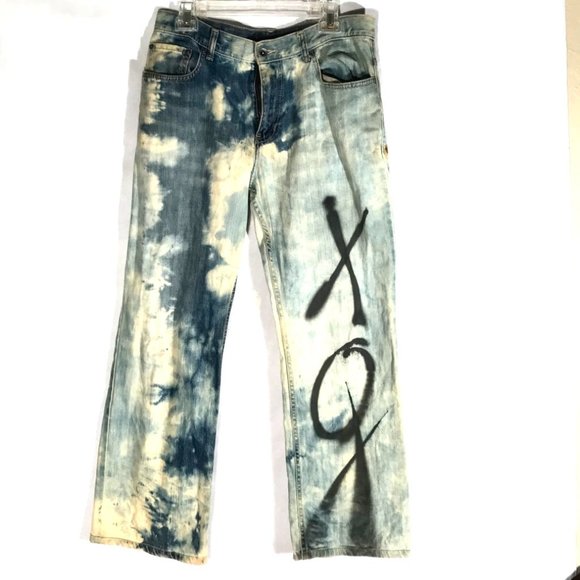 Old Navy Other - OLD NAVY Tie Dye Size 33x32 Jeans Blue Denim Black